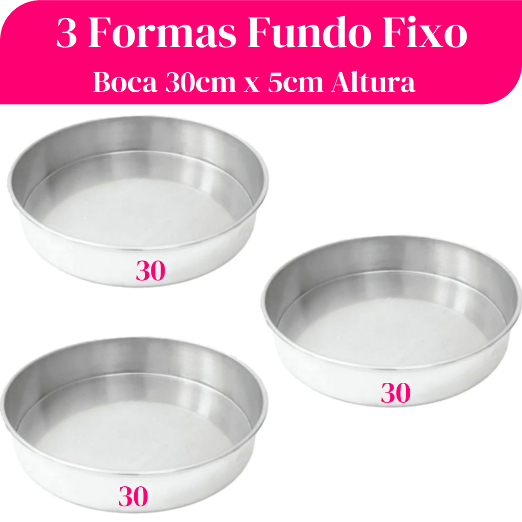 Kit 3 Fomas Redondas 30x5 Fundo Fixo em Aluminio | Shopee Brasil