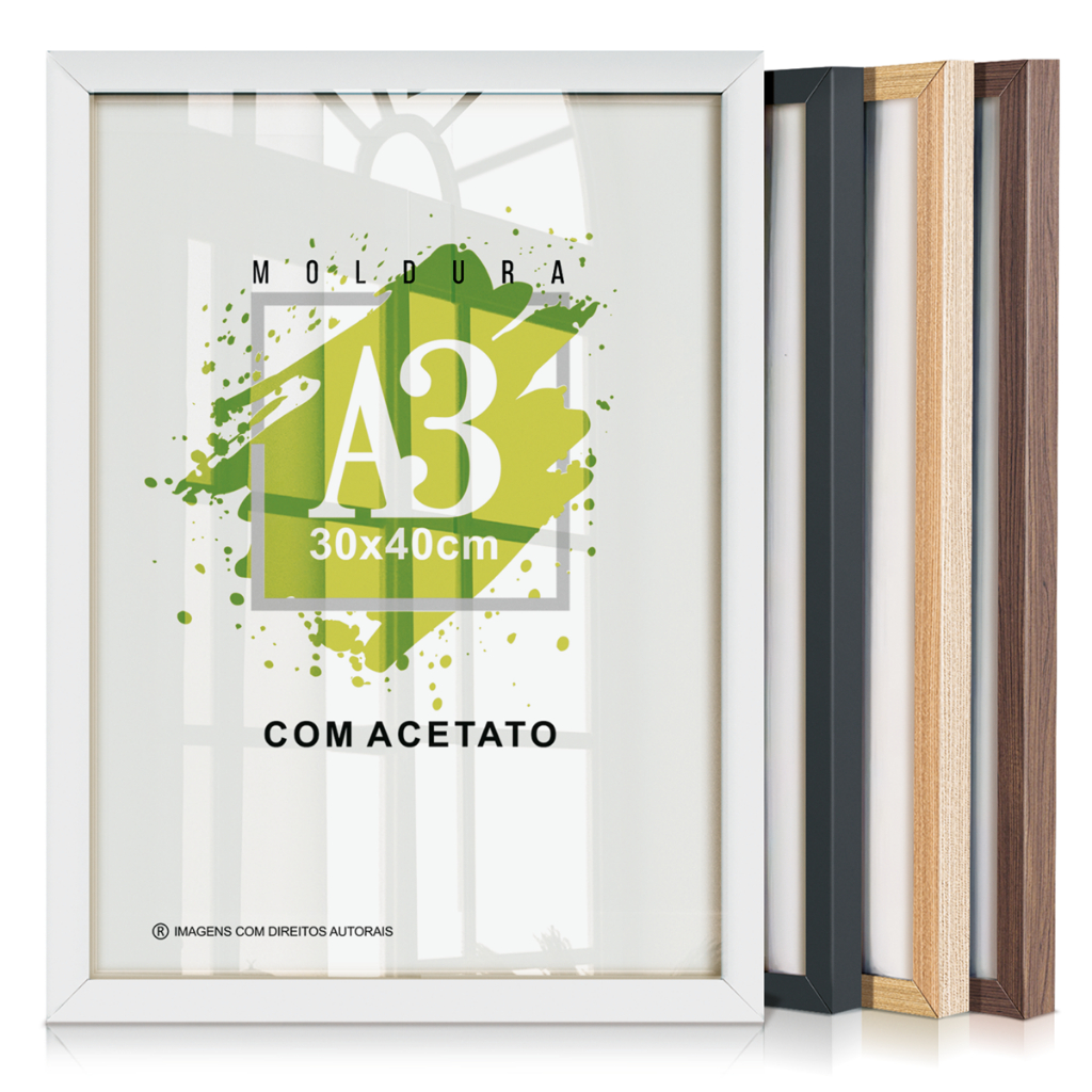 Quadro Moldura Fotografia Porta Retrato Com Acetato Certificado