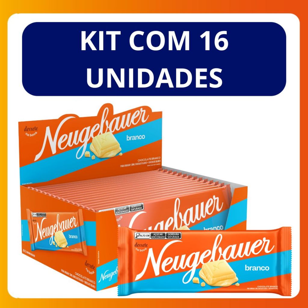 Chocolate em Barra Neugebauer Branco 80g Display C/16 Unidades | Shopee ...