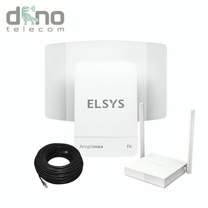 Kit Amplimax Fit 4g Internet Rural Elsys + Roteador E Cabo