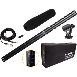 Microfone Shotgun boom Condensador Ultracardióide Ksr KT-81