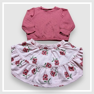 Conjunto moletinho Carters Blusa e shorts saia NOVO  18m em Oferta na Shopee