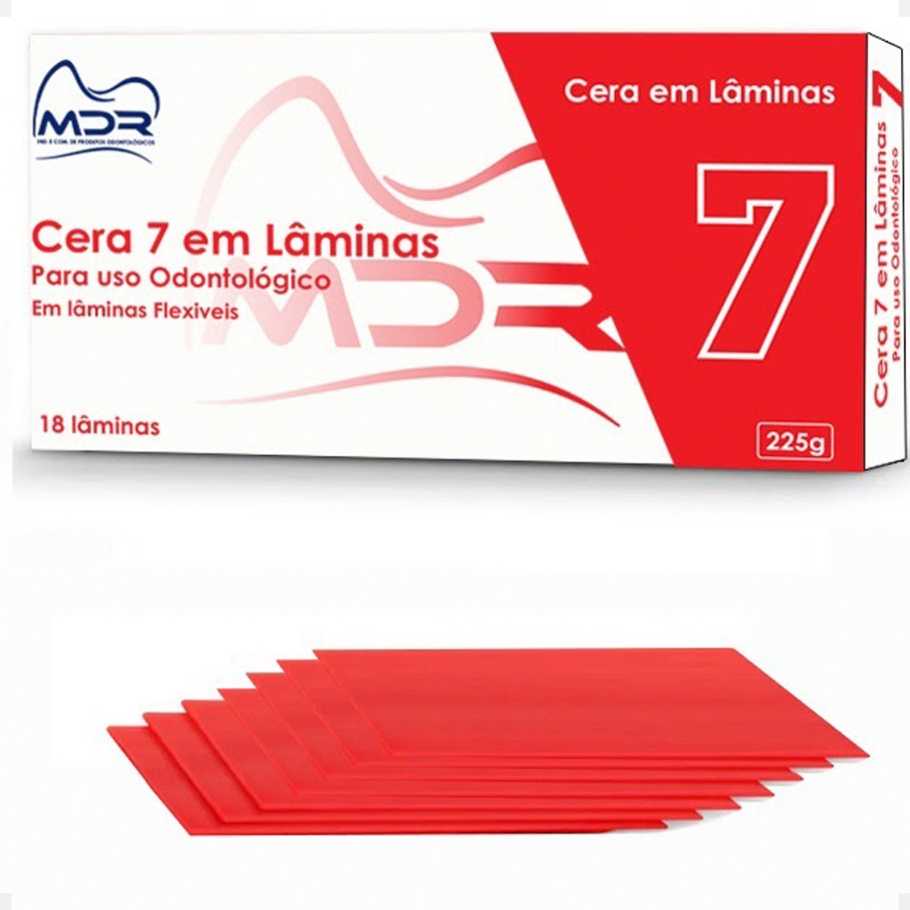 Cera Rosa 7 Com 18 Laminas Protese Registro Mordida - Mdr