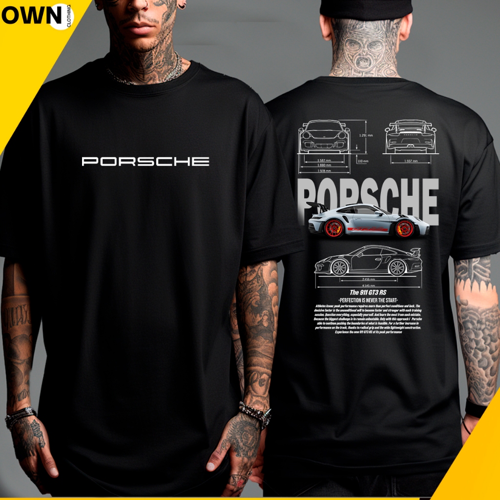 Camiseta Porsche GT3 RS Unissex 100% algodão camisa carro- Envio Rapido ...