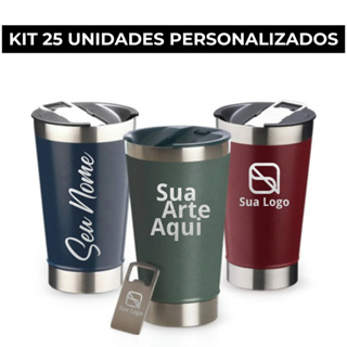 Kit Copos T Rmicos Personalizados Nome Time Logo Ml Com Tampa E