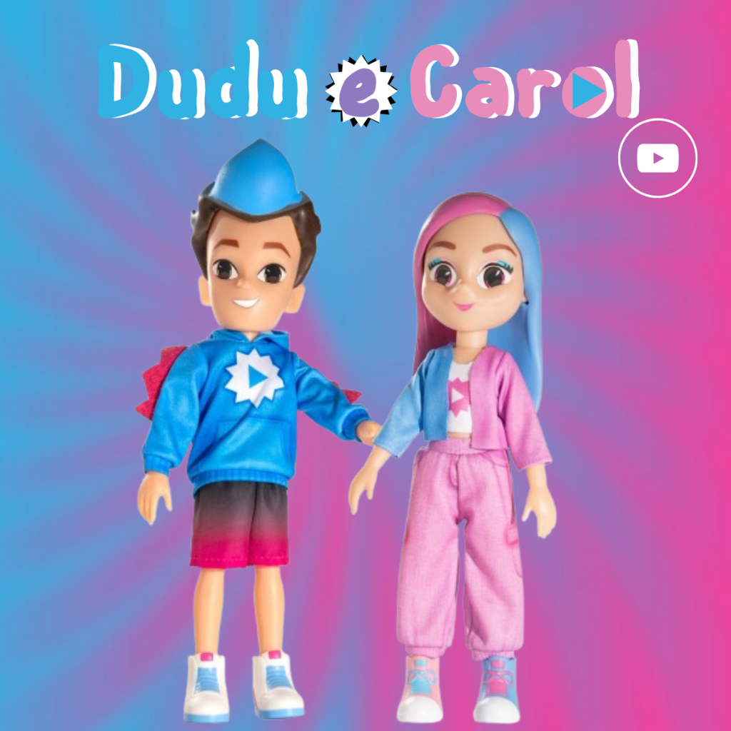 Kit Boneca CAROL + DUDU Boneco Youtubers Original Articulados 26 Cm ...