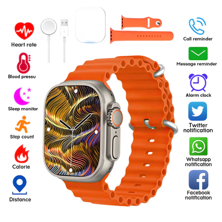 Smartwatch 10 Ultra Smart Watch Series Calculadora Cardíaca Monitoramento Da Frequência Relógio Inteligente Digital
