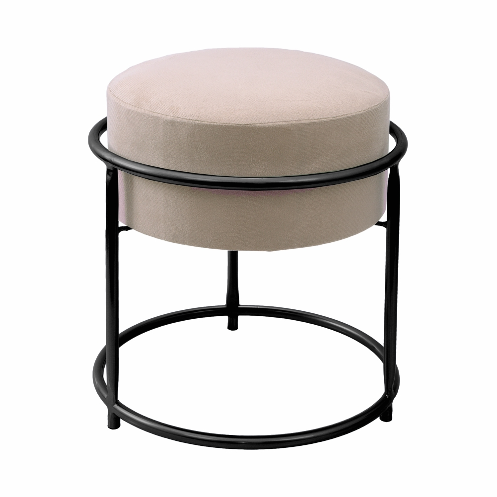 Puff De Ferro Redondo Preto, Banqueta, Design Base, Decorar, Sentar ...