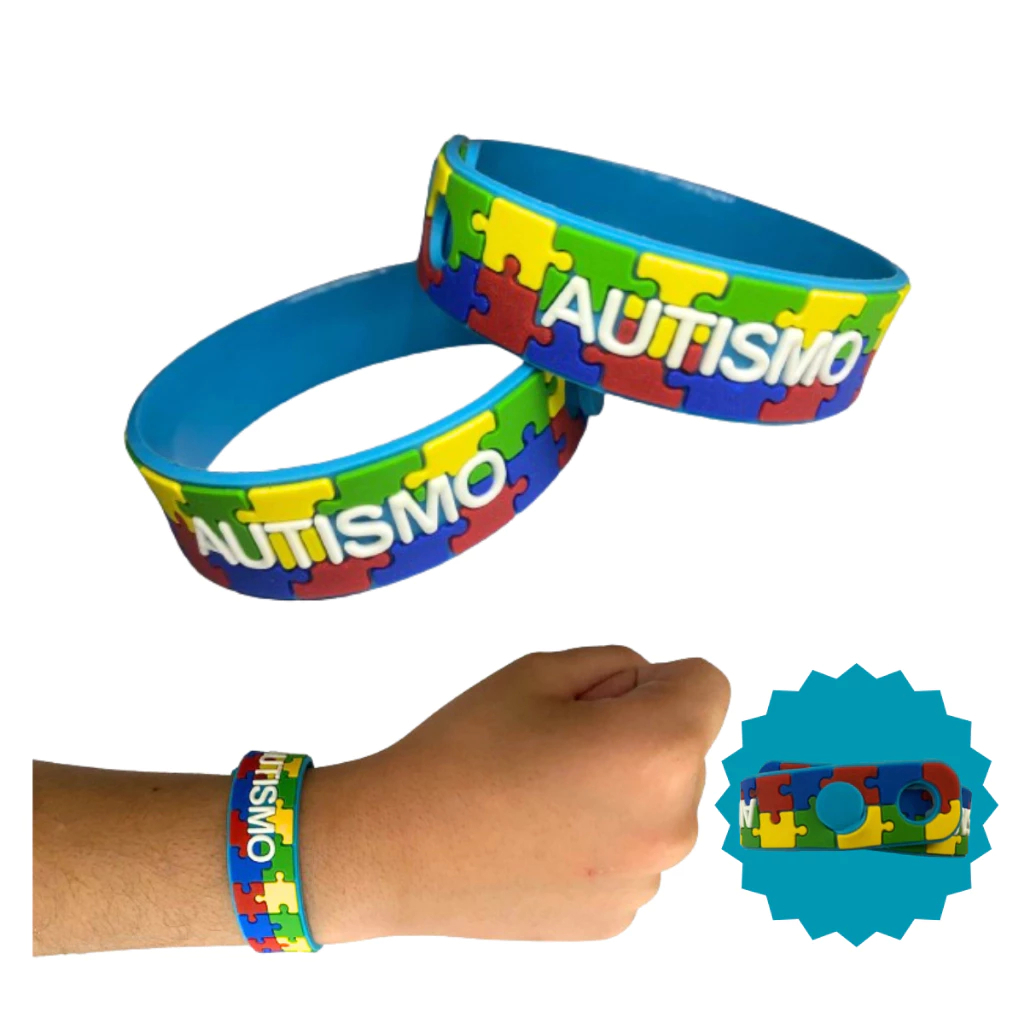 Pulseira Silicone para Identificação Autismo Autista | Shopee Brasil
