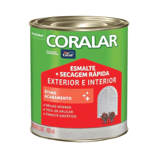Tinta Esmalte Secagem rapida Acetinado 900ml - Coralar - Coral