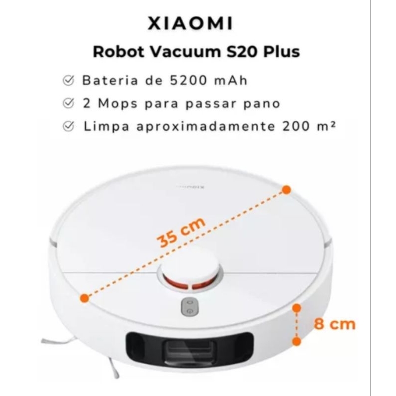 Robô Aspirador Robot Vacuum S20 Plus
