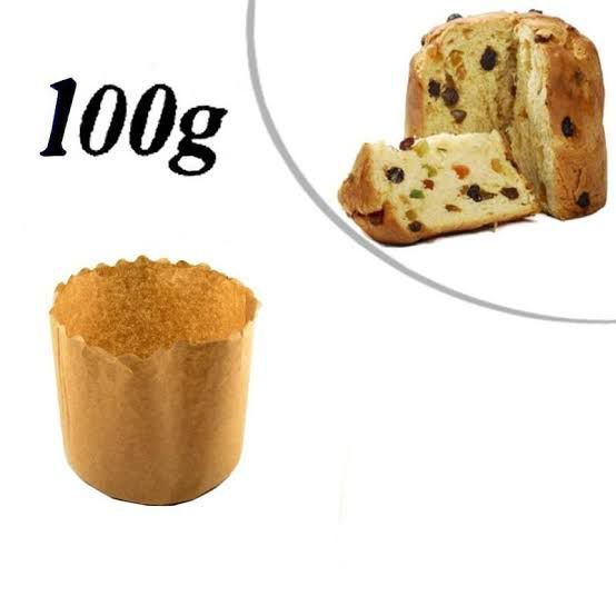 100 UNI FORMA PANETONE 100 GRAMAS