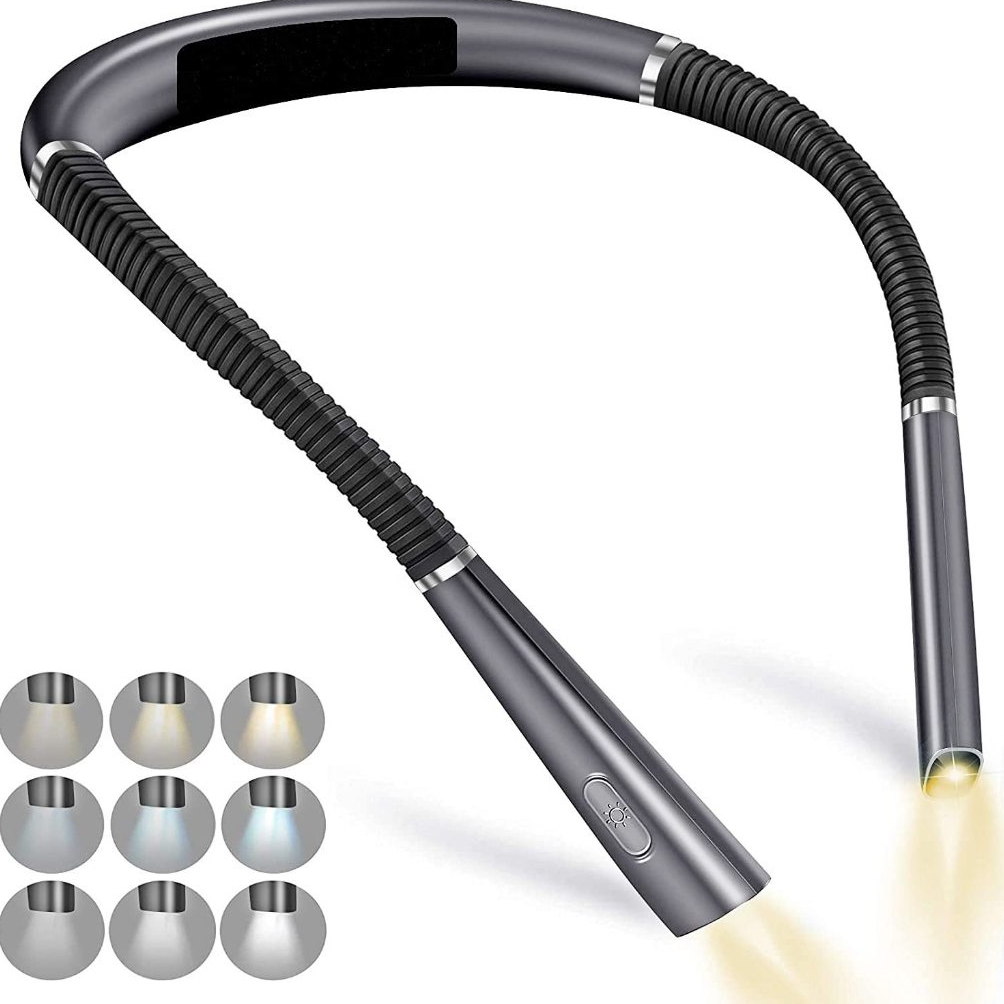 Lanterna Flexível Pescoço Lâmpada Luz Leitura USB Recarregável Portátil ref: 150s