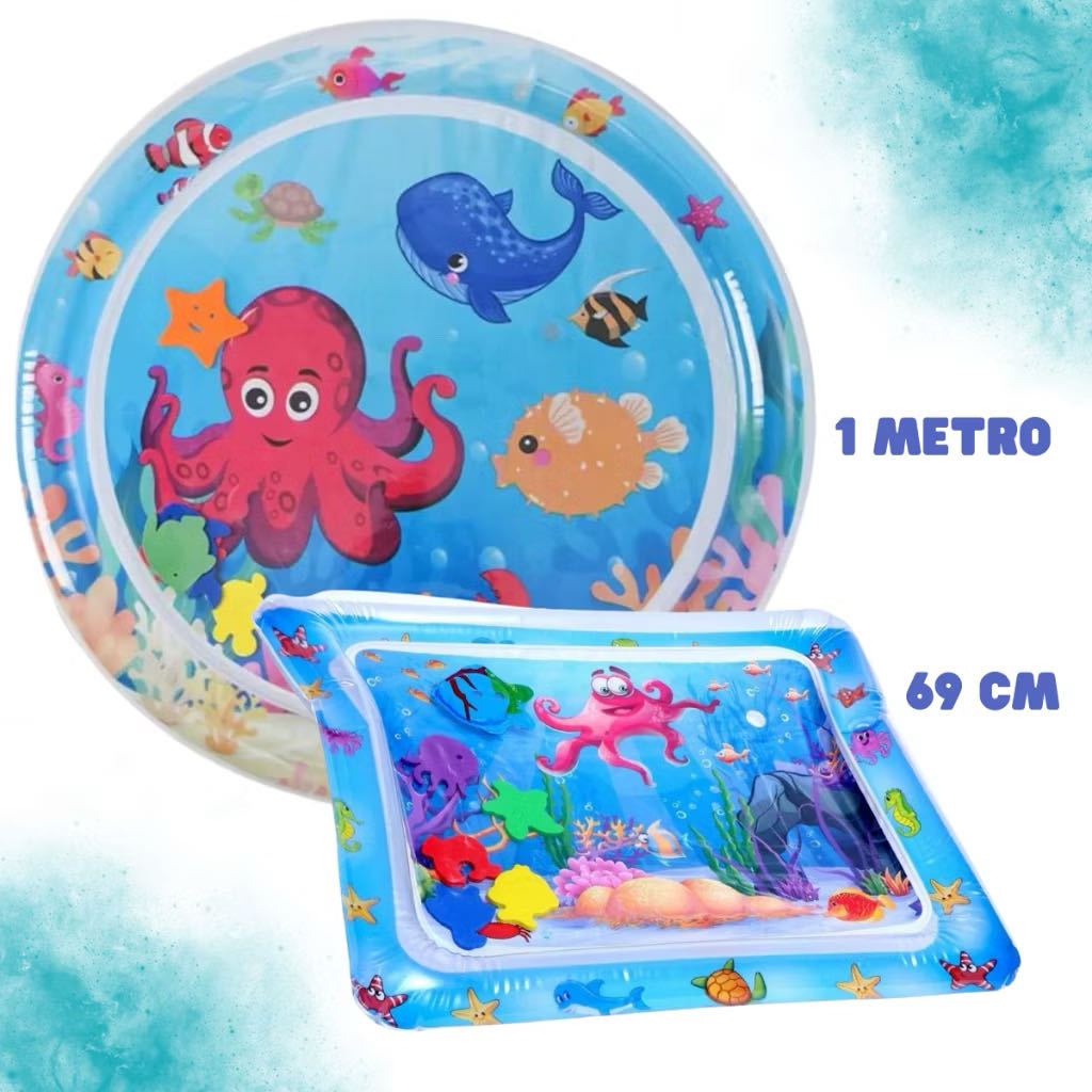 Tapete Infantil Bebê Inflável Água Atividades Sensorial Almofada Menino e Menina