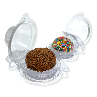 10~100un EMBALAGEM INDIVIDUAL PARA BRIGADEIRO/DOCES TRANSPARENTE