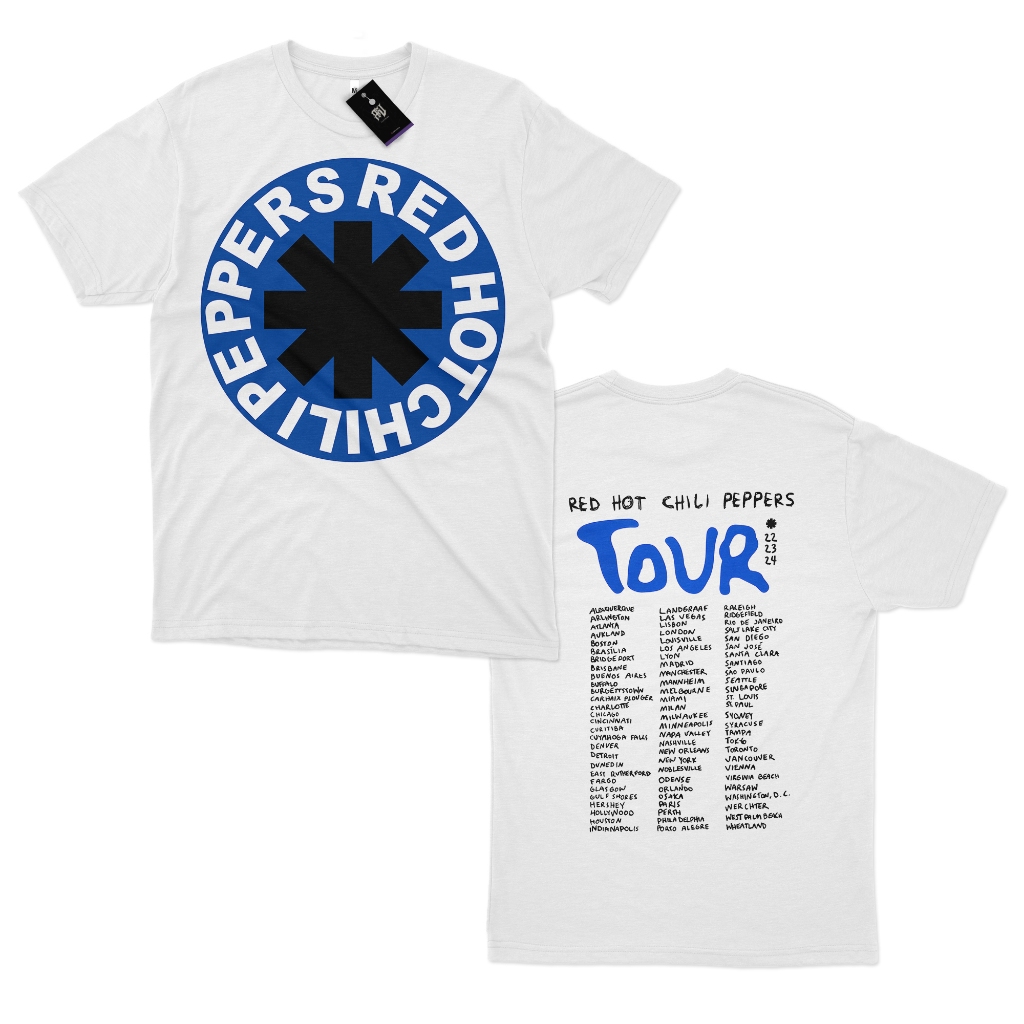 Camiseta Red Hot Chili Peppers Classic Tour 2024 Black/Blue 100