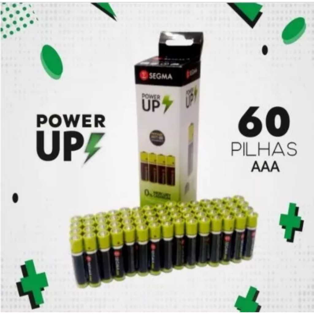 Pilha Palito AAA , Caixa com 60 unidades , Ótima Qualidade , não vaza