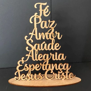 Árvore de Natal Palavras Decorativas Natal