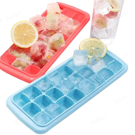 Kit 2 Formas Gelo Silicone - 15 Cubos 27ml Cada - Com Tampa - Livre BPA
