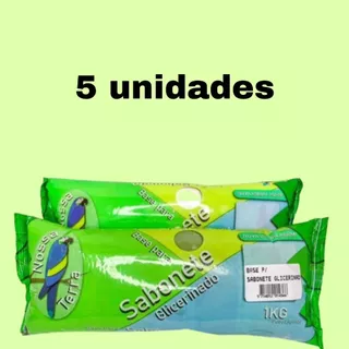 5 Bases para sabonete glicerinado Nossa terra 1KG