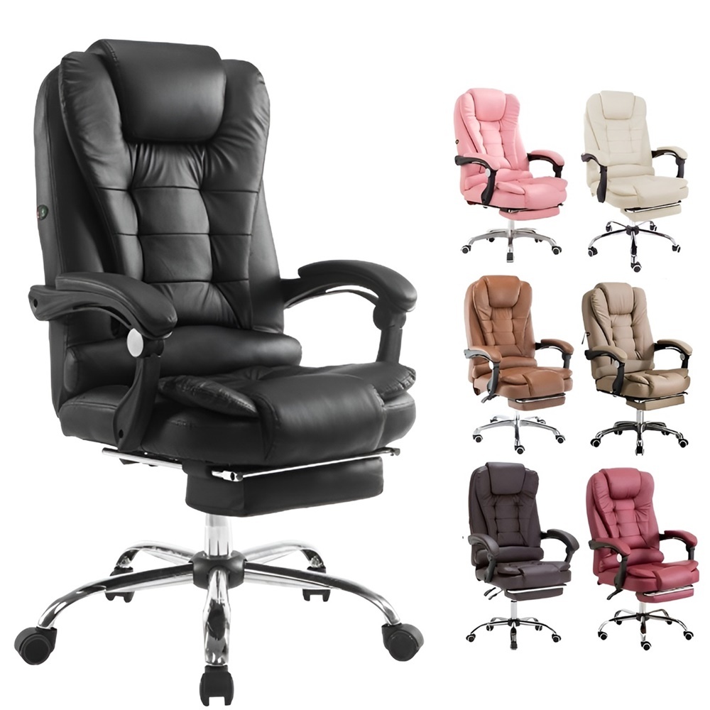 Cadeira Presidente Apoio Aos Pés 7 Pontos De Massagem