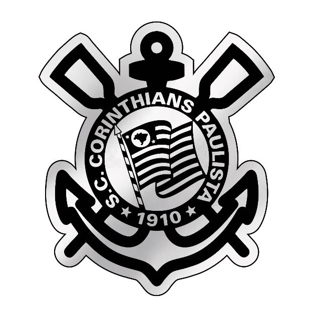 Kit 02 Adesivos Resinados 3D Emblema Cromado Paulista Brasileiro Fut ...