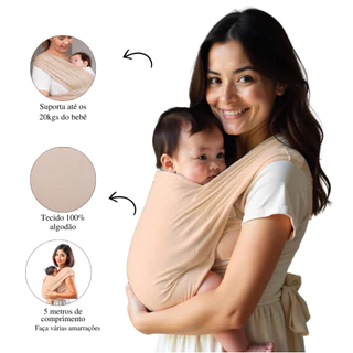 Sling Bebê Confortavel Ergonômico 100% Algodão Wrap Sling Canguru Carregador de Bebê de Amarrar em Oferta na Shopee