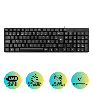 Teclado Usb Multilaser Tc193bu Slim Básico Preto