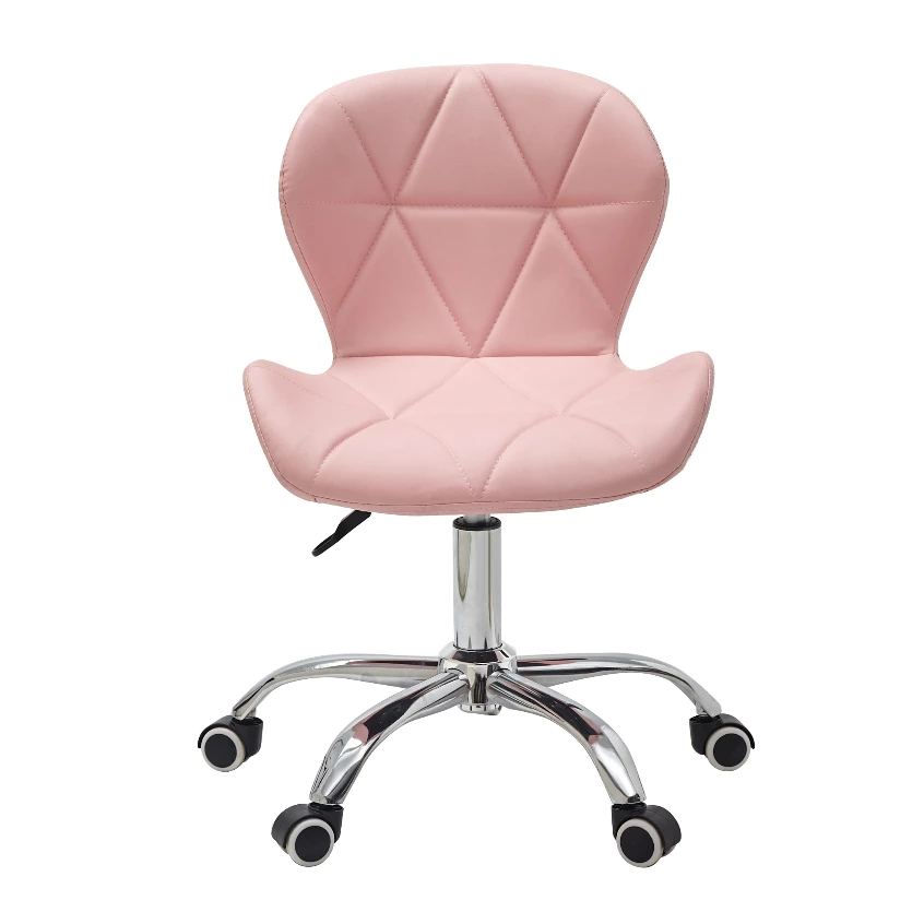 Cadeira Eiffel Slim Giratória com Estofado Penteadeira Base Cromada