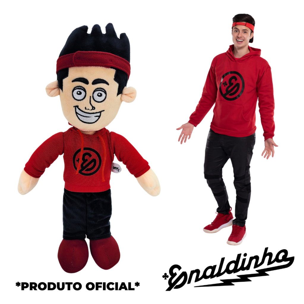 BONECO DE PELUCIA - ENALDINHO 35CM | Shopee Brasil