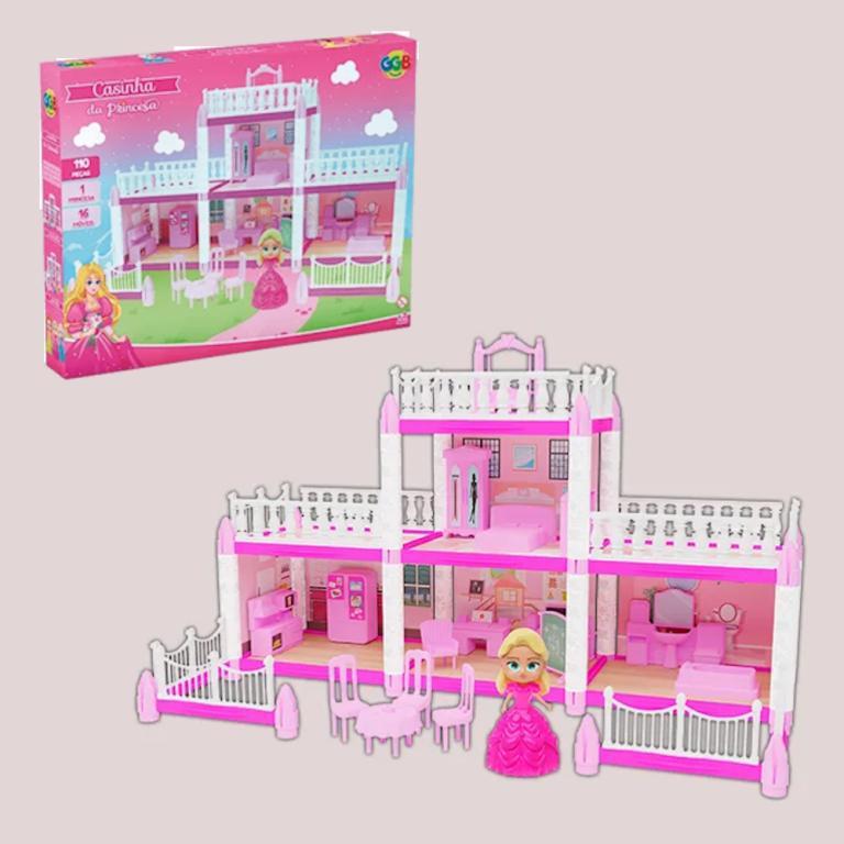 Casinha da Princesa conjunto com 110 peças GGB brinquedos | Shopee Brasil