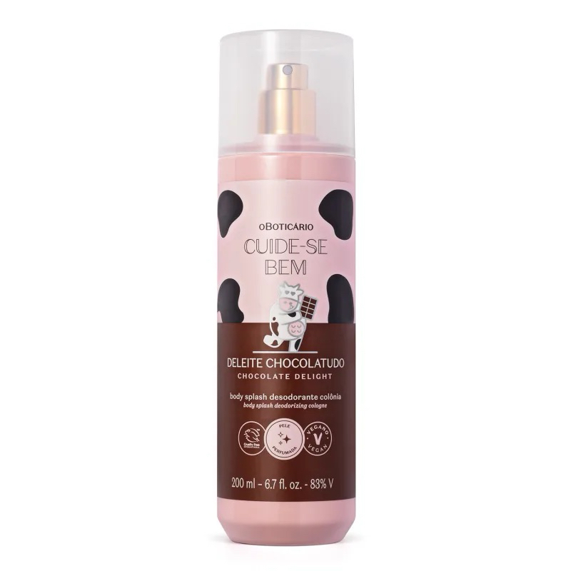 Body Splash Desodorante Col Nia Cuide Se Bem Deleite Chocolatudo Ml