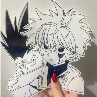 2 Adesivos Grande Transparentes HunterxHunter Anime Stickers