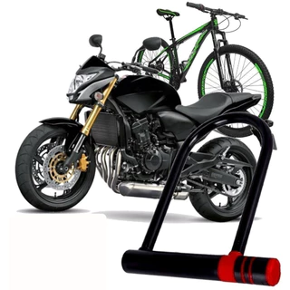 Trava Tranca Cadeado U-lock Bicicleta Moto Aço 180x320mm