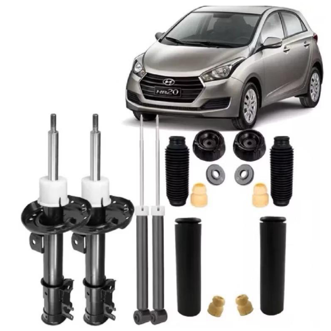 4 AMORTECEDOR + 4 KIT SUSPENSÃO HB20 HB20S 2012 2013 2014 2015 | Shopee ...