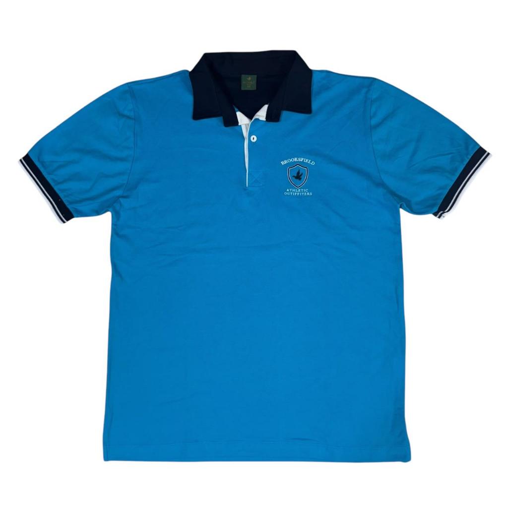Camisa Polo Brooksfield Azul-celeste Brasão Athletic Outiffiters