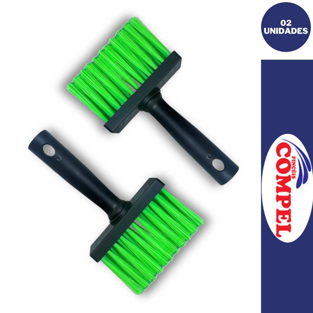 Broxa Retangular Base Plástico Pequena 120x42mm Compel 02UN | Shopee Brasil