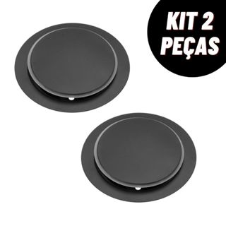 Kit Ralo Inteligente Click Redondo Preto X X Cm Inox Banheiro