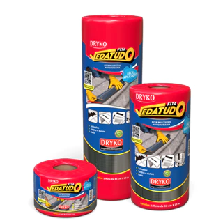 Fita Impermeabilizante Dryko VedaTudo Alumínio 10cm,15cm,20cm,30cm,45cm e 60cm Rolo 10 Metros