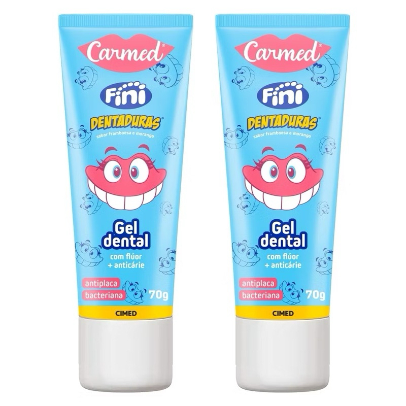 Kit 2 Pasta De Dente Carmed Fini Dentadura 70g | Shopee Brasil