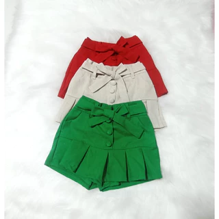 Short Saia Linho Infantil Menina Blogueirinha Tamanho do 2 ao 10