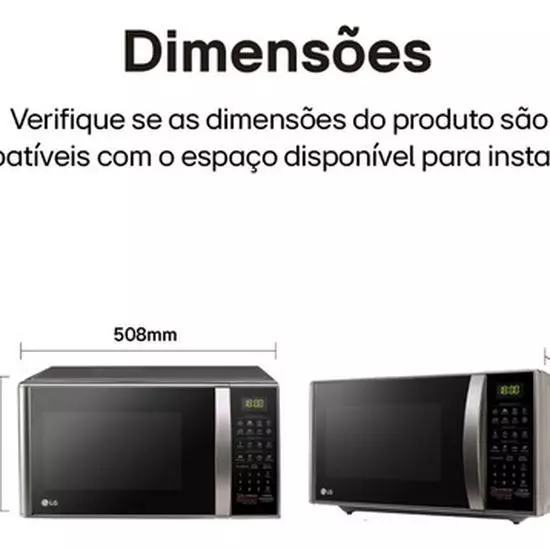 Micro Ondas De Bancada 30l 1250w 50x30x40cm 220v LG