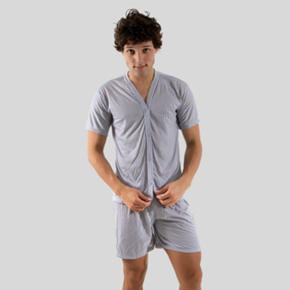 Pijama Masculino Curto Adulto Cirurgia Com Botões em Oferta na Shopee