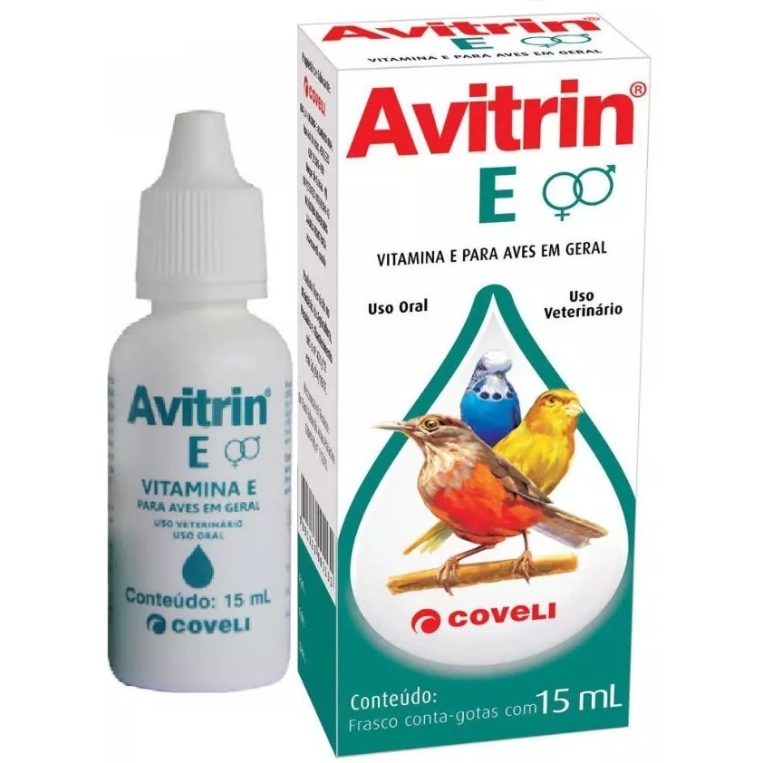 Avitrin Vitamina E 15ml - Coveli - Para Pássaros. | Shopee Brasil