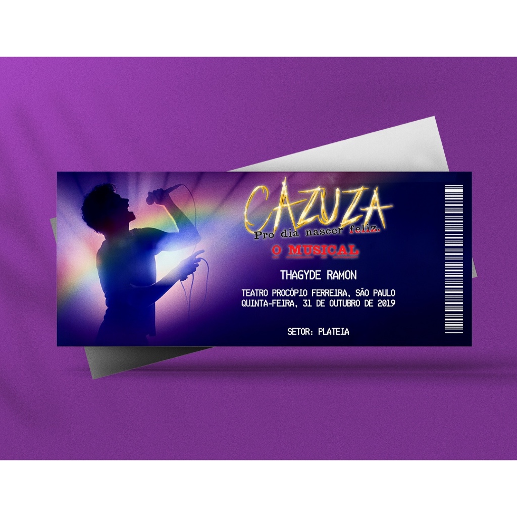 Ingresso Holográfico Personalizado Cazuza - O Musical | Shopee Brasil
