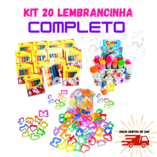 Kit 20 Cx Massinha de Modelar + 20 Bolha de Sabão + 20 Cortador Molde Festa Lembrancinha Infantil em Oferta na Shopee