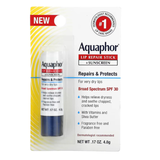 Protetor Labial Aquaphor FPS 30 Lip Repair Stick | Shopee Brasil