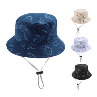 Chapéu de praia Infantil UV Bucket Infantil Menino Chapéu de praia masculino com Cordinha