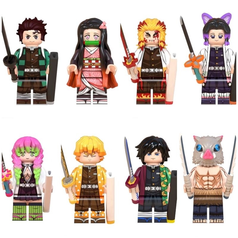 Kit 8 Legos Demon Slayer Tanjiro Nezuko | Shopee Brasil