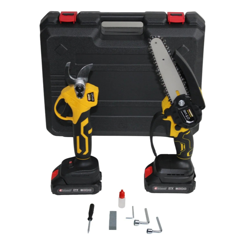 Kit Motoserra E Tesoura De Poda A Bateria 21v Nakasaki